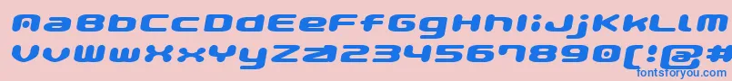 フォントGauPopMagic – ピンクの背景に青い文字