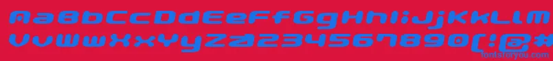 GauPopMagic Font – Blue Fonts on Red Background