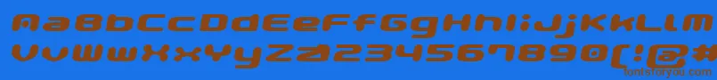 GauPopMagic Font – Brown Fonts on Blue Background