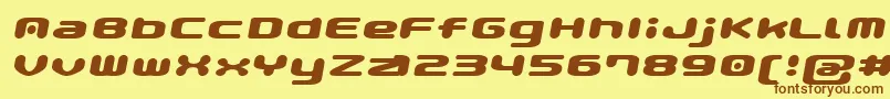 GauPopMagic Font – Brown Fonts on Yellow Background