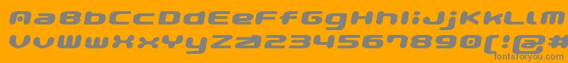 GauPopMagic Font – Gray Fonts on Orange Background