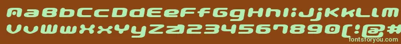GauPopMagic Font – Green Fonts on Brown Background
