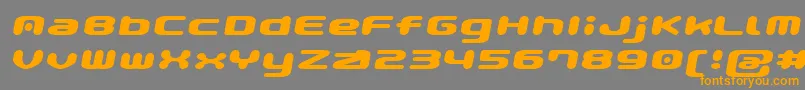 GauPopMagic Font – Orange Fonts on Gray Background