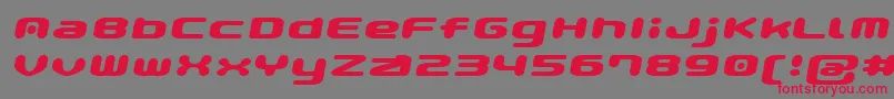 GauPopMagic-fontti – punaiset fontit harmaalla taustalla