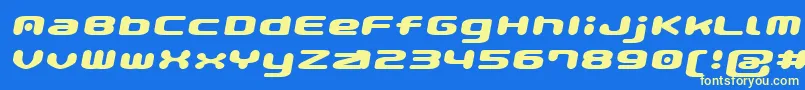 GauPopMagic Font – Yellow Fonts on Blue Background