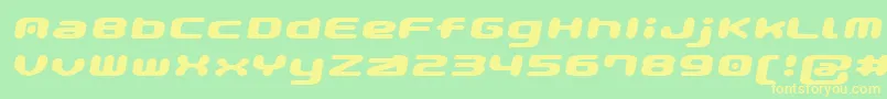 GauPopMagic Font – Yellow Fonts on Green Background