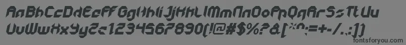 Шрифт GetaroboCloseditalic – чёрные шрифты на сером фоне