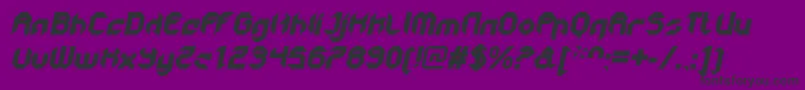 フォントGetaroboCloseditalic – 紫の背景に黒い文字