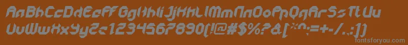 Шрифт GetaroboCloseditalic – серые шрифты на коричневом фоне