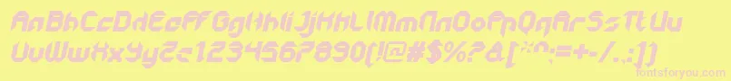 GetaroboCloseditalic Font – Pink Fonts on Yellow Background