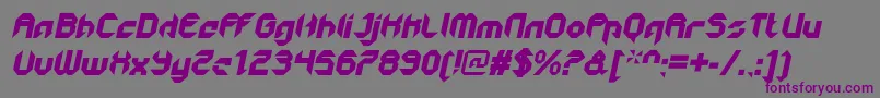 GetaroboCloseditalic-fontti – violetit fontit harmaalla taustalla