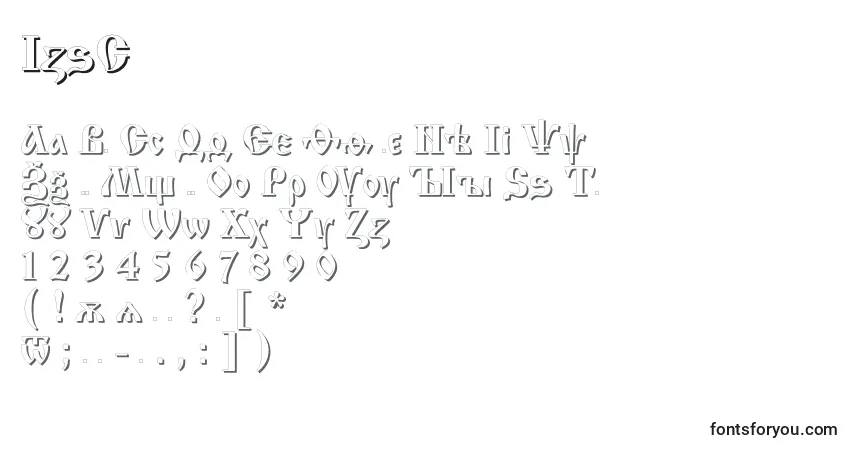 Czcionka IzsC – alfabet, cyfry, specjalne znaki