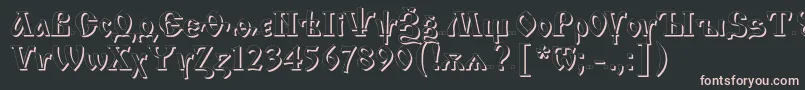 IzsC Font – Pink Fonts on Black Background