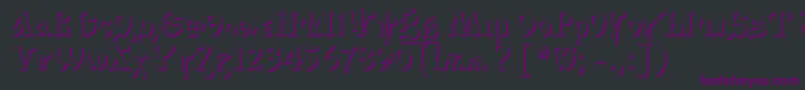 IzsC Font – Purple Fonts on Black Background
