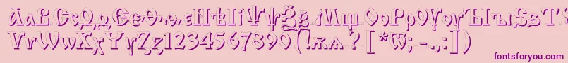 IzsC Font – Purple Fonts on Pink Background