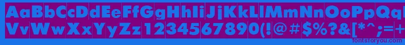 Futurisxcameoctt Font – Purple Fonts on Blue Background