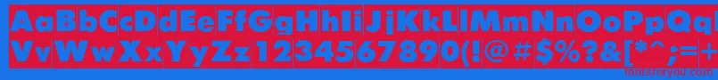 Шрифт Futurisxcameoctt – красные шрифты на синем фоне