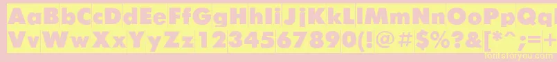 Futurisxcameoctt Font – Yellow Fonts on Pink Background