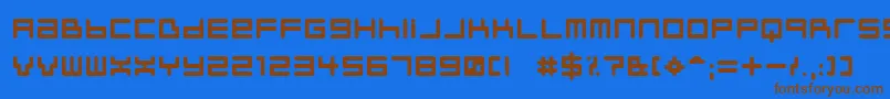 Neustylb Font – Brown Fonts on Blue Background