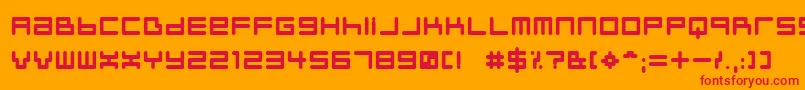 Neustylb Font – Red Fonts on Orange Background