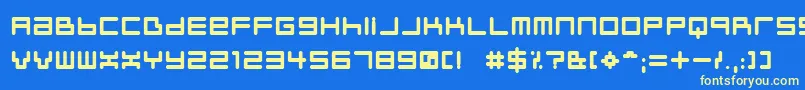 Neustylb Font – Yellow Fonts on Blue Background