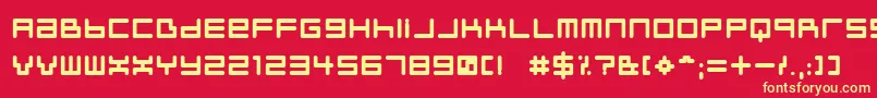 Neustylb Font – Yellow Fonts on Red Background