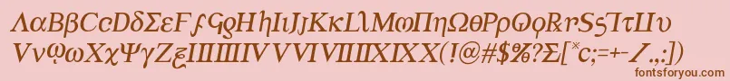 Achilles3semital Font – Brown Fonts on Pink Background