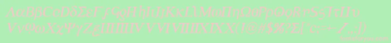 Achilles3semital Font – Pink Fonts on Green Background