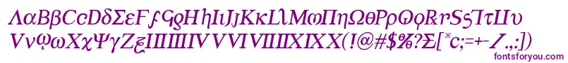 Achilles3semital Font – Purple Fonts on White Background