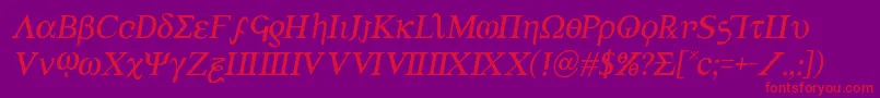 Achilles3semital Font – Red Fonts on Purple Background