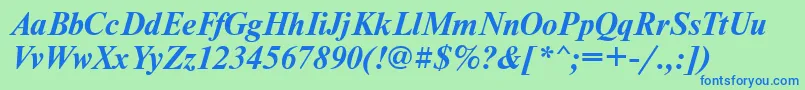 Weitere Informationen zur NewtonmaccttBolditalic-Schriftart NewtonmaccttBolditalic-Schriftart – Blaue Schriften auf grünem Hintergrund