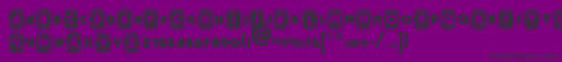 フォントCameo – 紫の背景に黒い文字