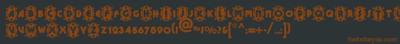 Cameo Font – Brown Fonts on Black Background