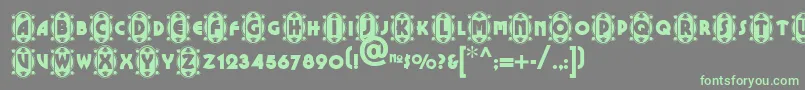 Cameo Font – Green Fonts on Gray Background