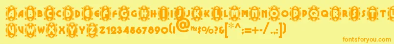 Cameo Font – Orange Fonts on Yellow Background