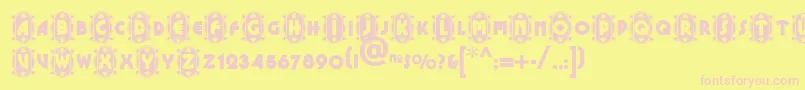 Cameo Font – Pink Fonts on Yellow Background