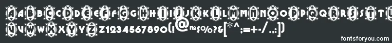 Шрифт Cameo – белые шрифты на чёрном фоне