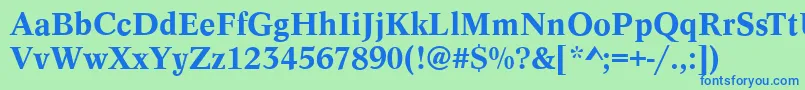 フォントConceptMedium – 青い文字は緑の背景です。
