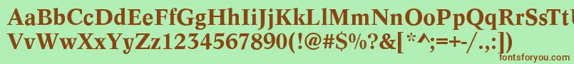 ConceptMedium Font – Brown Fonts on Green Background