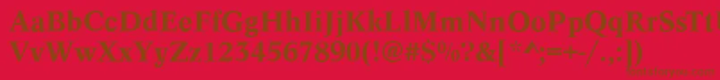 ConceptMedium Font – Brown Fonts on Red Background