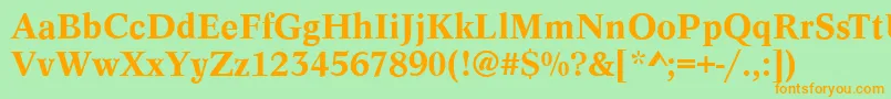 ConceptMedium Font – Orange Fonts on Green Background