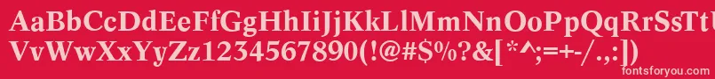 ConceptMedium Font – Pink Fonts on Red Background