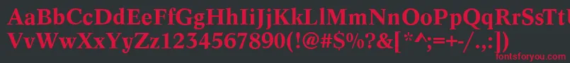 ConceptMedium Font – Red Fonts on Black Background