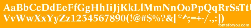 フォントConceptMedium – オレンジの背景に白い文字