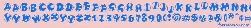 FrutigerstonesRegular Font – Blue Fonts on Pink Background