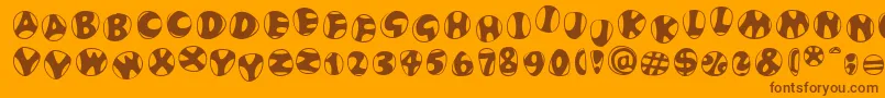 FrutigerstonesRegular Font – Brown Fonts on Orange Background