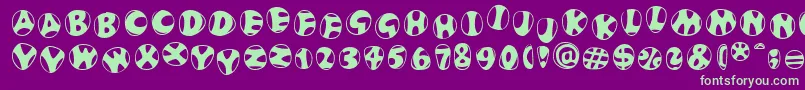 FrutigerstonesRegular Font – Green Fonts on Purple Background