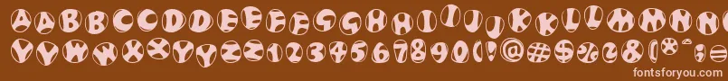 FrutigerstonesRegular Font – Pink Fonts on Brown Background