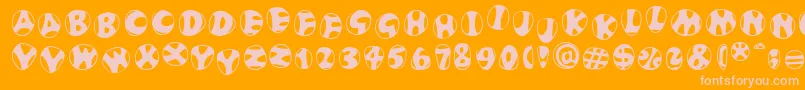 FrutigerstonesRegular-Schriftart – Rosa Schriften auf orangefarbenem Hintergrund