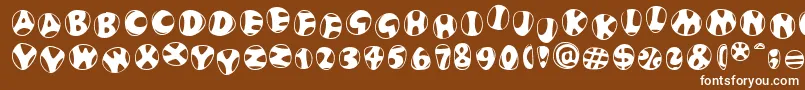 FrutigerstonesRegular Font – White Fonts on Brown Background